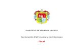  · Web viewMUNICIPIO DE ARANDAS, JALISCO. Declaración Patrimonial y de Intereses. Final. Los servidores públicos que laboran en el Municipio de …