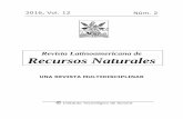 Revista Latinoamericana de Recursos Naturales · 2018-04-04 · En este número se presentan cinco contribuciones enfocados a la conservación de los recursos naturales, i.e. a) efectos