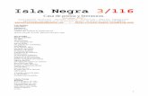 Isla Negra 116 · 1 Isla Negra 3/116 Casa de poesía y literaturas. Octubre 2007- suscripción gratuita. Lanusei,Italia. Dirección: Gabriel Impaglione.