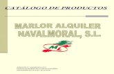 CATÁLOGO DE PRODUCTOS - marloralquiler.esmarloralquiler.es/data/documents/CATALOGO-PRODUCTOS.pdf · catÁlogo de productos almacen: c/. caleruela, s/n 10300-navalmoral de la mata