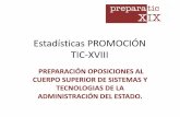 Estadísticas PROMOCIÓN TIC-XVII - preparatic.org · Planificación y control de las TIC, ITIL (“IT Infrastructure Library”), CoBIT (“Control Objetives for Information and