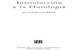 Introducción a la Ontología - Portal Conservador · Introducción a la Ontología por LOUIS LA VltLLE FONDO DE CULTURA ECONÓMICA México-Buenos Aires