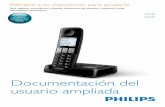Philips · 2 Su teléfono 4 Contenido de la caja 4 Descripción del teléfono 5 Descripción general de la estación base 6 3 Introducción 7 Conexión de la estación base 7 Instalación