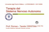 Terapia del Sistema Nervoso MILANO - italiana.pdf · PDF fileTerapia del Sistema Nervoso Autonomo Prof. Romeo ---- Teodor CRISTINA DVM, PhD. Facolta di Medicina Veterinaria Timisoara,
