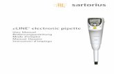 eLINE electronic pipette - elicrom.com · La micropipeta sólo puede ser cargada con el soporte de carga eLINE original, con el Soporte Carrusel o con el adaptador AC de eLINE. (Véase