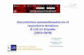 Documentos autoarchivados repositorio temático E-LIS en ...eprints.rclis.org/13299/1/Documentos_autoarchivados_en_el...profesional , tanto nacional como internacional, durante los