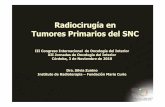 Radiocirugía en Tumores Primarios del SNC - aocc.org.ar · Adenoma de hipofisis funcionante o cromofobo Craneofaringioma Tumores pineales Hemangioblastoma – hemangiopericitoma