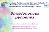 Presentación de PowerPoint - ninive.uaslp.mxninive.uaslp.mx/jspui/bitstream/i/4751/1/Streptococcus pyogenes por... · como faringitis, escarlatina, bacteriemia entre otras. •En