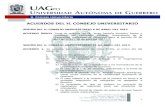 ACUERDOS DEL H. CONSEJO UNIVERSITARIO - Universidad ... · 2!! COMISIÓN DE ASUNTOS ACADÉMICOS ACUERDO 2. Se aprueba en lo general, el dictamen presentado por la Comisión de Asuntos