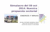 Simulacro del 09 oct 2014: Nuestra propuesta sectorial · Simulacro y Libreto del mismo. ... SEDAPAL, en la primera semana de octubre (Av. Fray Luis de León, esquina con calle Dasso).