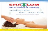 Centro de Formación Superior Shalom - Master Tui Na 2016 · TEMARIO: Presentación del ... Es Maestro de Tai Chi Chuan estilo Chen y Qi Gong marcial, médico y espiritual. Es maestro