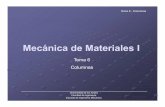Mecánica de Materiales I - ula.veula.ve/facultad-ingenieria/images/mecanica/Mecanica_Materiales/I/Tema6.pdf · para Tema 6 - Columnas Sección 6 - Diseño de columnas bajo carga