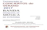 CONCIERTOS de VERANO 2017 BANDA  para banda * Primera vez por la banda municipal de Estepona. ** Recuperación del repertorio de la banda municipal de