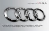 Programa EMA (Estudiantes Mexicanos en Alemania)ingenieria.anahuac.mx/contenido/2015/septiembre/EMA.pdf · Durante este etapa, el EMA realizará prácticas en Audi México ubicado