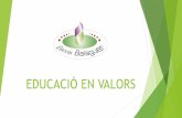 Educació en Valors 5 - escolabalaguer.catescolabalaguer.cat/wp-content/uploads/2017/11/Educacio_en_Valors.pdf · d’entendre millor a l’altre, propiciant a l’hora el foment