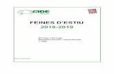FEINES D’ESTIU 2018-2019 - cide.escide.es/wp-content/uploads/2019/06/feinaestiu1819_biologiaigeologia_1rESO.pdf · Fes un esquema classificant els tipus d’ animals invertebrats