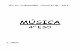 MÚSICA - edu.xunta.gal 4º ESO 2018-2019.pdf · Para acompañar melodías con acordes o arpegios: 1º Debemos saber en qué escala o tonalidad está compuesta 2º Debemos saber cuáles