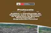 Protocolo · Protocolo Análisis y Clasificación de Imágenes para el Monitoreo de Cobertura de Bosque, Deforestación y Degradación Forestal 1 Ministerio del Ambiente