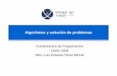 Fundamentos de Programación Otoño 2008 Mtro. Luis Eduardo ...recursos.salonesvirtuales.com/.../2012/07/AlgoritmoSoluciondeProblema.pdf · y en el orden en que estos pasos se ejecutan,