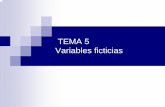 TEMA 5 Variables ficticias - um.es · 2 Cómo describir información cualitativa •Muchas veces en el modelo de regresión aparecen factores cualitativos (sexo, raza, estado civil,….).