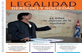 No 2· 2018 2018 Ί LEGALIDAD NO. 2 DERECHO Y SOCIEDAD · Penales 2018 y II Evento Legalidad, Derecho y Sociedad, que sesionó del 14 al 16 de marzo de 2018, en el Palacio de Convenciones