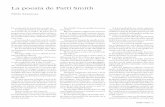 La poesía de Patti Smith - Revista de la Universidad de ... · en la explanada del Museo Anahuacalli bajo una luna llena y una bruma leve que acari - cia los gritos de una multitud