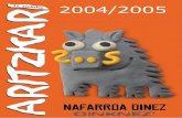 2004 aritzkari:2004 aritzkari - inigoaritza.eus · LIBURUAK 6 Sei urtetik aurrera Amaia 6-4 ezker ALTSASU Tel. 659-286344 ZANGITU JANTZAIAK ETA ARTI-SAUTZA Tallas de la 36 a la 54