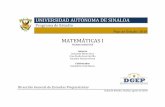 MATEMÁTICAS I - dgep.uas.edu.mxdgep.uas.edu.mx/programas2018/semestre1/1_MATEMATICAS_I_2018.pdf · Hay que puntualizar que esta nueva versión 2018 del programa de estudio de Matemáticas