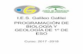 I.E.S. Galileo Galilei PROGRAMACIÓN DE BIOLOGÍA Y GEOLOGÍA ...iesgalileocordoba.es/wp-content/uploads/2015/10/1ºESO-programaci... · Los reinos Moneras, Protoctistas y Hongos