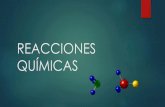 REACCIONES QUÍMICAS - colegiosfd.cl · Como reconocer las reacciones químicas En una reacción química reaccionan una o varias sustancias para formar otra con propiedades diferentes.