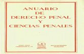 CIENCIAS PENALES · ANUARIO DE DERECHO PENAL Y CIENCIAS PENALES Editado por: INSTITUTO NACIONAL DE ESTUDIOS JURIDICOS Duque de Medinaceli, 6 y 8.-Madrid. Periodicidad: CUATRIMESTRAL.