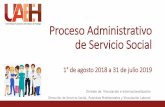 Proceso Administrativo de Servicio Social - uaeh.edu.mx · concluyó su servicio social Carta de Terminación/Oficio de Liberación •Formato del Departamento de Servicio Social