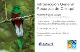 Introducción General Recursos de Chiriquí - senacyt.gob.pa · Región occidental de Panamá Elementos comparativos ⚫ Mar Caribe ⚫ Oceáno Pacífico ⚫ Laguna de Chiriquí ⚫
