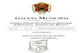 BANDO MUNICIPAL DE METEPEC, ESTADO DE MÉXICO, 2019 · 05 de febrero de 2019 GACETA MUNICIPAL Página 4 H. Ayuntamiento de Metepec 2019-2021 rendición de cuentas, eficacia y eficiencia;