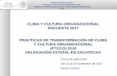CLIMA Y CULTURA ORGANIZACIONAL ENCUESTA 2017 … · La Encuesta de Clima y Cultura Organizacional de la Administración Pública Federal (ECCO), ... 1 8 0 7 80 12 1 1 0 20 40 60 80