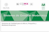 Sistema de Gestión Moderniza - turismo.cdmx.gob.mx · Programa de Calidad Moderniza ® Versión 2015  Alejandro Fuentes El Rey de las Carnitas, Quiroga Michoacán.