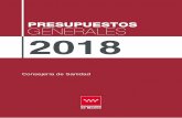 PRESUPUESTOS GENERALES 2018 - madrid.org · Ciudadano y Humanización de la Asistencia Sanitaria, que se suprime. La política sanitaria del Gobierno de la Comunidad de Madrid en