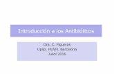 Introducción a los Antibióticos - upiip.com³n a los antibióticos... · inmediatas (15 min), pero en5% de los casos entre 1 y 72 h. No se dan en la 1ª exposición. Se diagnostican