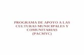 PROGRAMA DE APOYO A LAS CULTURAS MUNICIPALES Y ... · Programa de Apoyo a las Culturas Municipales y Comunitarias (PACMYC) Consejo Nacinal de la Cultura y las Artes. S207. El Programa