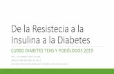 De la Resistecia a la Insulina a la Diabetes - adich.cl · De la Resistecia a la Insulina a la Diabetes CURSO DIABETES TENS Y PODÓLOGOS 2019 DRA. ALEJANDRA TORO LUCERO MÉDICO UNIVERSIDAD