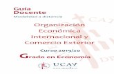 Organización Económica Internacional y Comercio Exterior · 1.5. Realidad Económica Internacional y Organización Económica Internacional Tema 2: Balanza de pagos. Concepto, medición