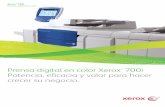 Prensa digital en color Xerox 700i Potencia, eﬁ cacia y ... · y mejorar el negocio. Opciones creativas y valor excepcional para entrar en la impresión digital. La Prensa digital