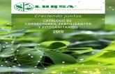 2019luqsa.es/wp-content/uploads/CATALOGO_LUQSA.pdf · La dosis como corrector de calcio es de 20-60 l/ha en riego localizado y de 40-100 l/ha en riego a manta. Las dosis dependerán