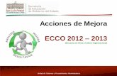 Acciones de Mejora ECCO 2012 2013 - seslp.gob.mxseslp.gob.mx/pdf/Acciones Mejora ECCO 2012-2013.pdf · los cursos sobre 5’Sy trabajo en equipo del 25 de febrero al 8 de marzo, asistiendo