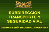 SUBDIRECCION TRANSPORTE Y SEGURIDAD VIAL · gendarmerÍa nacional en materia de transporte durante el aÑo 2004. retenidos sin retencion rechazados totales pasajeros 754 443 17 1.214