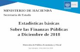 Estadísticas básicas Sobre las Finanzas Públicas a ... · Introducción 4 La presente publicación sobre las variables e indicadores más relevantes de las finanzas públicas de