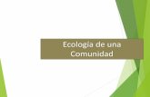 Ecología de una Comunidad - sgcciencias.files.wordpress.com · La comunidad es un conjunto de diversas poblaciones que habitan un ambiente común en un determinado tiempo y que se
