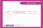Solución de la evaluación corta de Matemáticas · que aparecen en la evaluación corta de Matemáticas de la forma MATE GRAD-D así como la solución de cada uno. Con ello se podrá