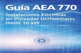 Tapa Guia AEA 770.pdf 1 16/02/2018 12:17:30 · Hasta 10 kW Consideraciones de empleo conforme a AEA 90364-7-770 Viviendas (Unifamiliares hasta 63 A) Clasi˜caciones BA2 y BD1 Máxima