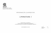 Literatura I - repositorio.cbachilleres.edu.mx · de lectura y de decodificación de textos que serán retomadas en las asignaturas de taller de Análisis de la Comunicación I y